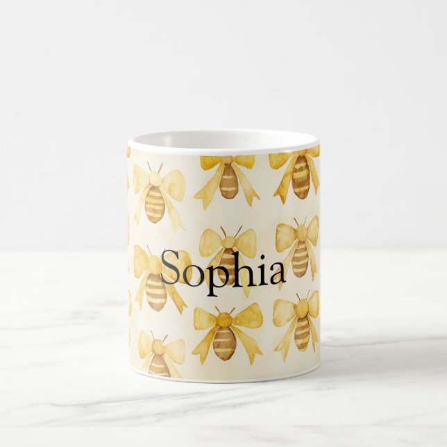 Caneca De Café Yellow Honey Bees Christmas (Centro)