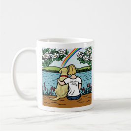 Caneca De Café Yellow Labrador Angel e mamãe Blonde S