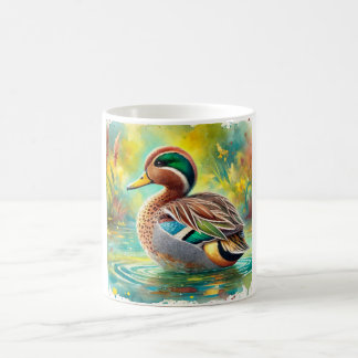 Caneca De Café Yellowbilled teal 050824AREF143 - Watercolor