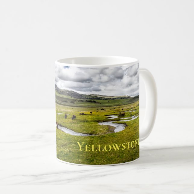Caneca De Café Yellowstone Mug-Buffalo (Frente Esquerda)