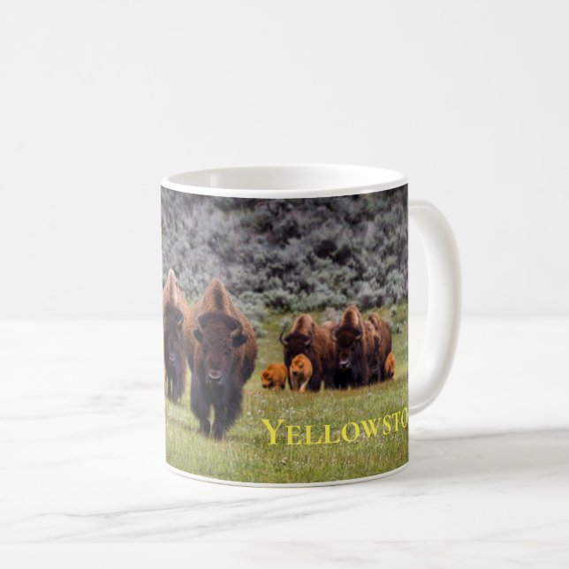 Caneca De Café Yellowstone Mug-Buffalo (Frente Esquerda)