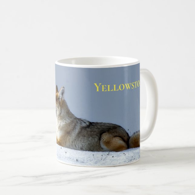 Caneca De Café Yellowstone Mug-Coyote (Frente Esquerda)