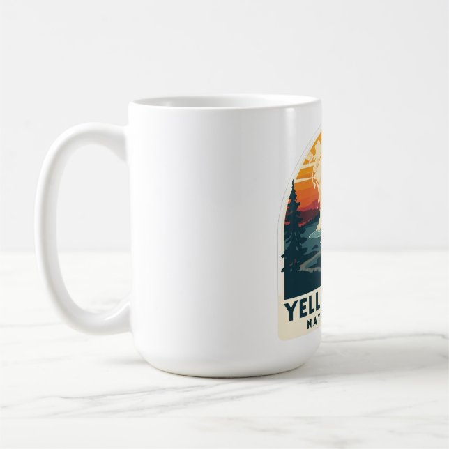 Caneca De Café Yellowstone National Park Adventure Design (Esquerda)