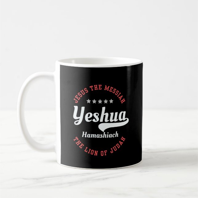 Caneca De Café Yeshua Hamashiach Jesus O Messias - Cristão (Esquerda)