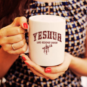 Caneca De Café Yeshua Lord Redeemer Savior Cruz Cristã