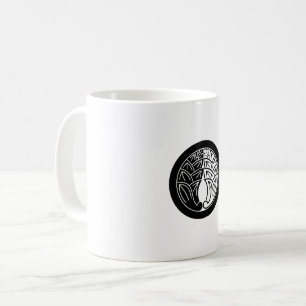 Caneca De Café Yin e yang Abraçando gengibres japoneses em círcul