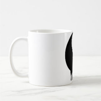 Caneca De Café Yin E Yang Preto Pintar Preto Quedas Derretendo Pi