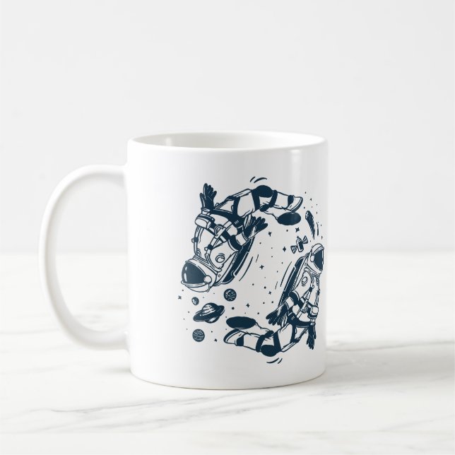 Caneca De Café Yin Yang Astronaut (Esquerda)