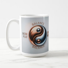 Caneca De Café Yin Yang Balance Work Play Study Rest Mug