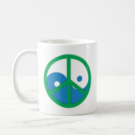 Caneca De Café Yin-Yang com sinal de paz