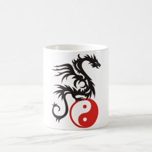 Caneca De Café Yin & Yang Dragon