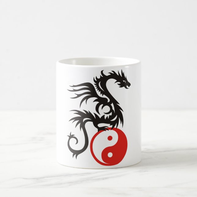 Caneca De Café Yin & Yang Dragon (Centro)