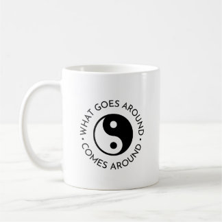Caneca De Café Yin Yang Mug O Que Passa Por Aí Vem Por Aí