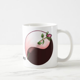 Caneca De Café Yin Yang Rosa vermelha