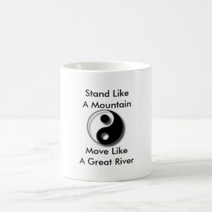 Caneca De Café Yin-Yang, suporte como uma montanha, movimento