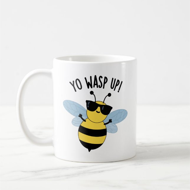 Caneca De Café Yo Wasp Acaba Com Um Inseto Engraçado (Esquerda)