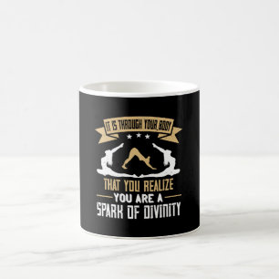 Caneca De Café Yoga Através Do Seu Corpo Você É Um Espeto De D