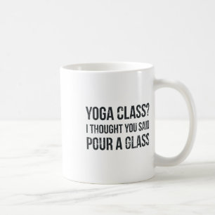 Caneca De Café Yoga Cl Para Um Gl - Frases Divertidas de Vinho e