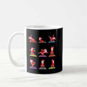 Caneca De Café Yoga de Natal, Papais noeis Praticam Yoga Xmas, Me
