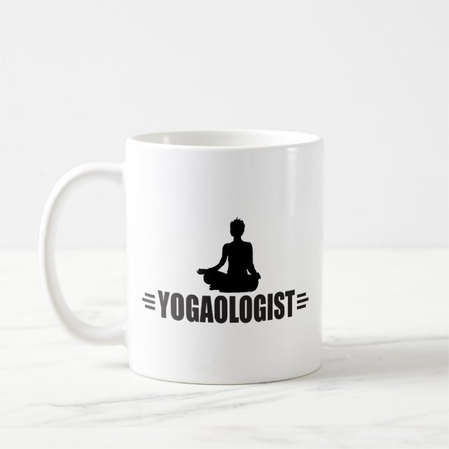 Caneca De Café Yoga Humorístico (Esquerda)