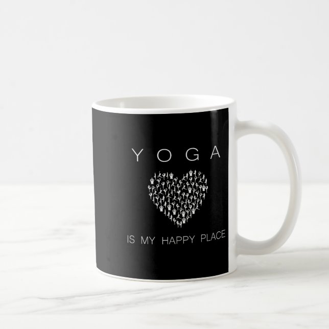 Caneca De Café Yoga Is My Happy Place Insrational Motivational  (Direita)