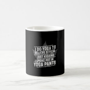 Caneca De Café Yoga Lover Eu Faço Ioga Para Aliviar O Estresse