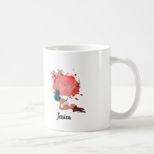 Caneca De Café Yoga Mug Personalizado, Inspiração Cote Mug (Direita)