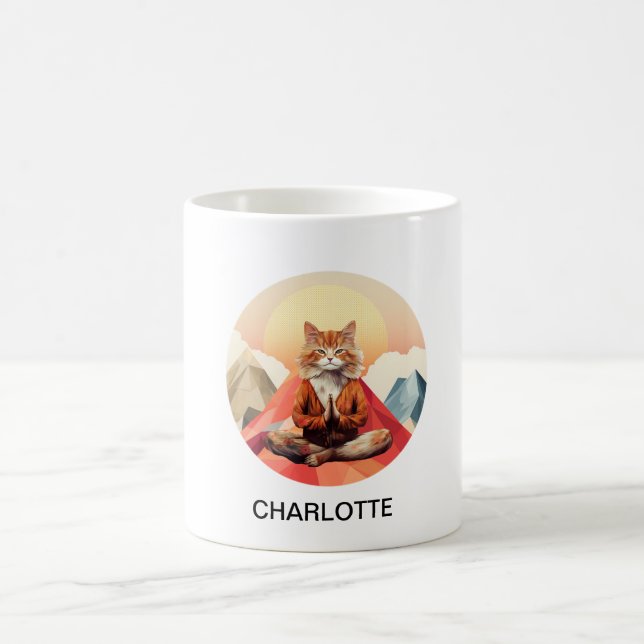 Caneca De Café Yoga - Namaste - Cat (Centro)