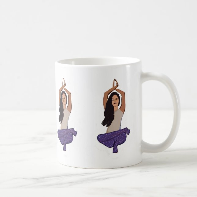 Caneca De Café Yoga OM White 325 ml Clássica (Direita)