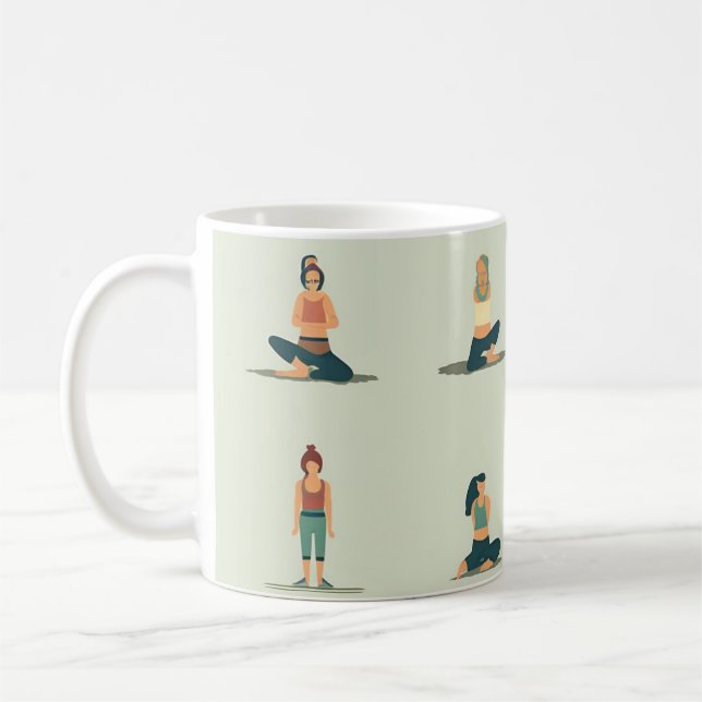 Caneca De Café Yoga, pilates, temático (Esquerda)