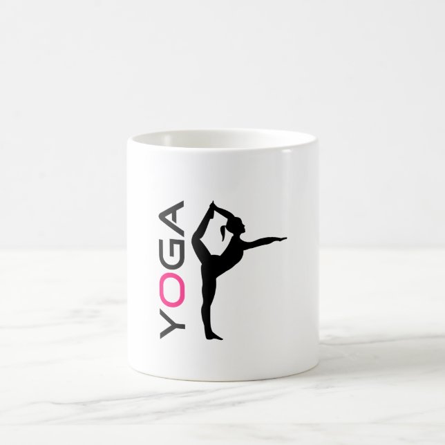 Caneca De Café Yoga Pose Silhouette (Centro)
