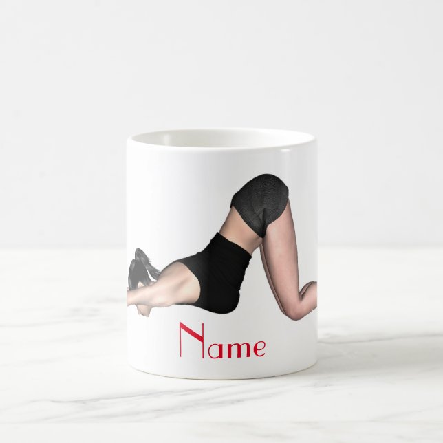 Caneca De Café Yoga Poses Thunder_Cove (Centro)