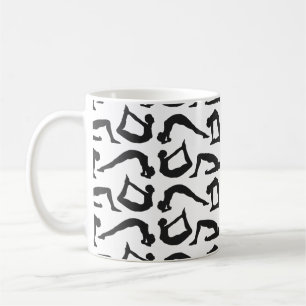 Caneca De Café Yoga Positions Silhouettes