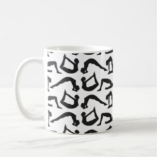 Caneca De Café Yoga Positions Silhouettes