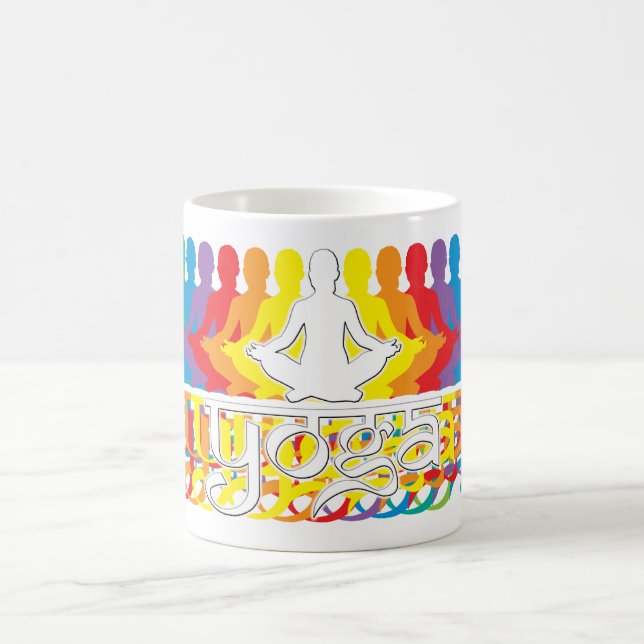 Caneca De Café Yoga Rainbow Intentions Café Mug (Centro)