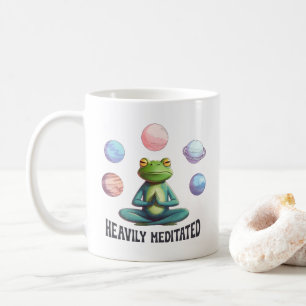 Caneca De Café Yoga, Sapo, com Meditação Pesada Zen