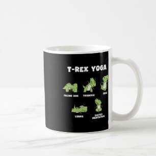 Caneca De Café Yoga T-rex 