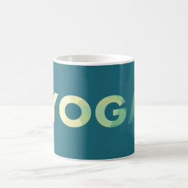 Caneca De Café Yoga Teal Yellow