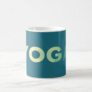 Caneca De Café Yoga Teal Yellow
