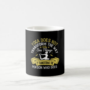 Caneca De Café Yoga - Yoga Transforma A Pessoa Que Vê