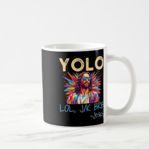 Caneca De Café Yolo Lol Jk Brb Jesus Páscoa Natal Funny Relig
