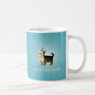 Caneca De Café Yorkie Birthday Design
