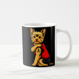 Caneca De Café Yorkie com Yorkshire Terrier tatuado Amor