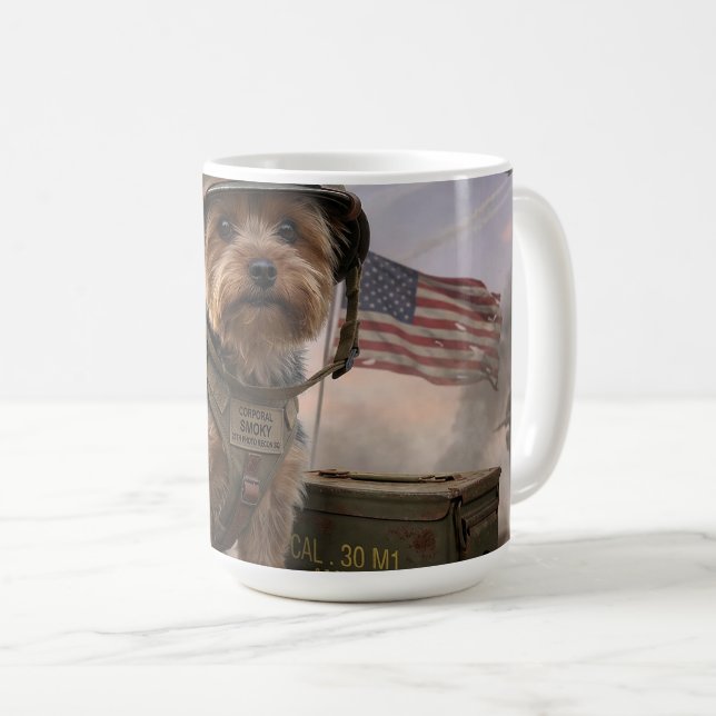 Caneca De Café Yorkie Dog Edition | Special Forces Coffee Mug (Frente Esquerda)
