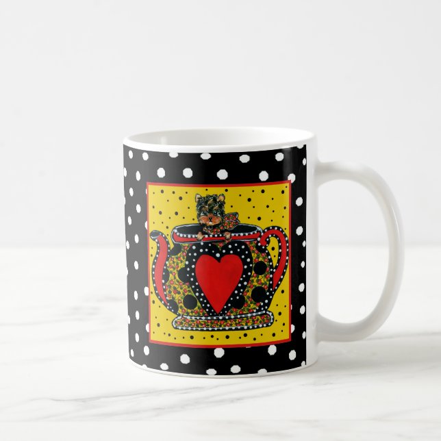 Caneca De Café Yorkie Poo (Direita)