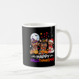 Caneca De Café Yorkshire Dog Natal Feliz Obrigados de Hallothankm