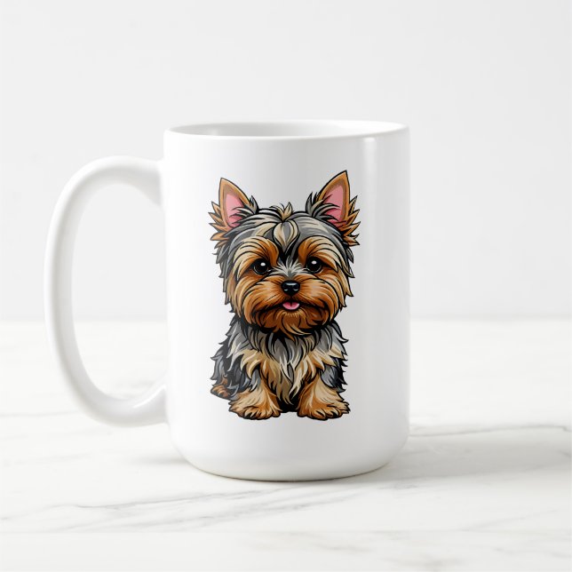 Caneca De Café Yorkshire Terrier (Esquerda)