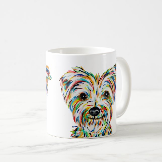 Caneca De Café Yorkshire Terrier 11 oz. Coffee Mug (Frente Esquerda)