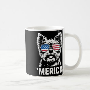 Caneca De Café Yorkshire Terrier 4 de Julho ‘merica Patriótico