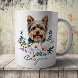 Caneca De Café Yorkshire Terrier aquarela